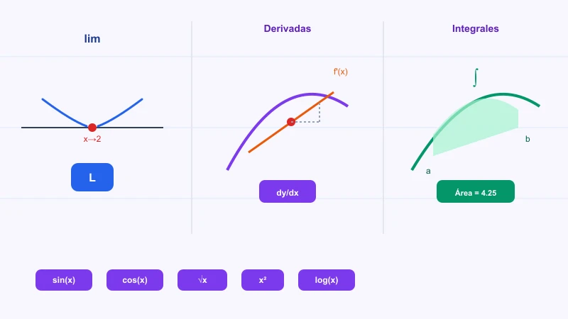 Calculadora de límites derivadas e integrales definidas online gratis