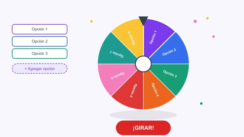 Ruleta aleatoria online personalizada para sorteos y decisiones